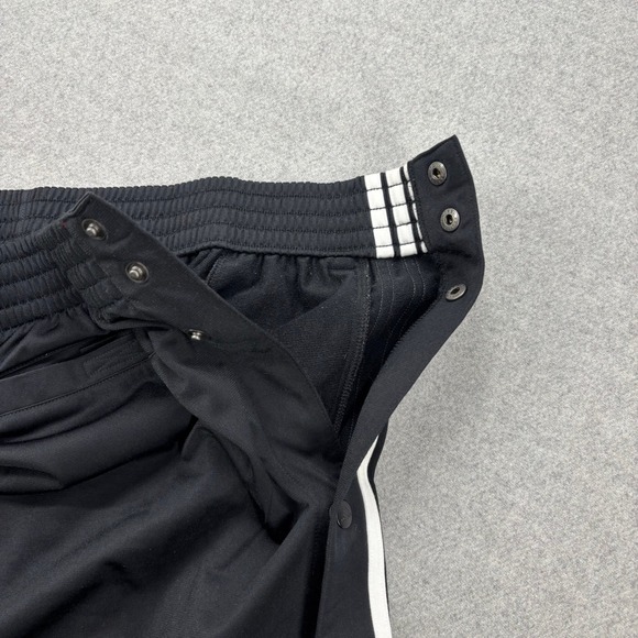 Adidas Tear Away Track Pants‎ Mens 2XL Black 3 Stripe Wide Leg Baggy Y2K 2007 - Picture 4 of 7